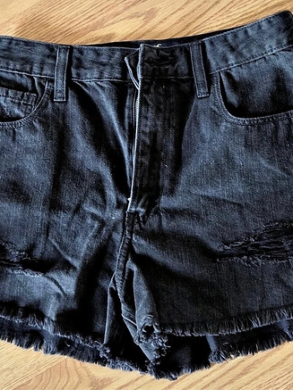 Hollister Ultra High-Rise Relaxed Vintage Short 3" Black Waist 5
